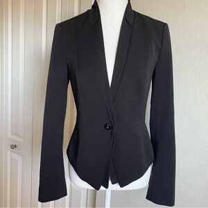 WHBM Blazer Women’s XS Black Long Sleeve One Button Career Gorpcore Office Chic